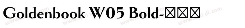 Goldenbook W05 Bold字体转换